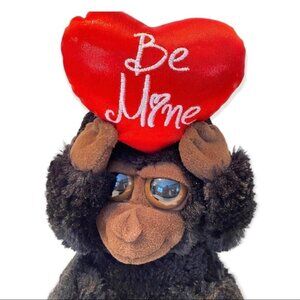 3/$20  Aurora Valentine's Day 10" Monkey Chimp Red Be Mine Heart Plush